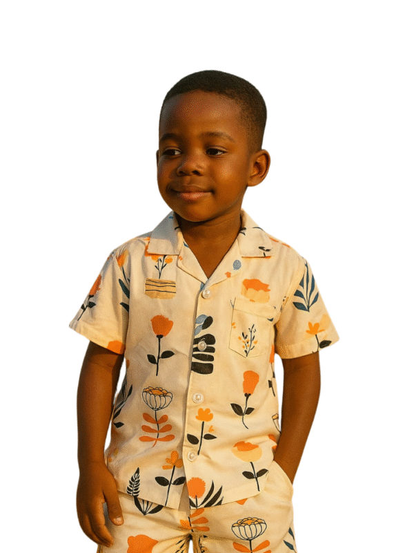 Boys Summer Two Piece Light White