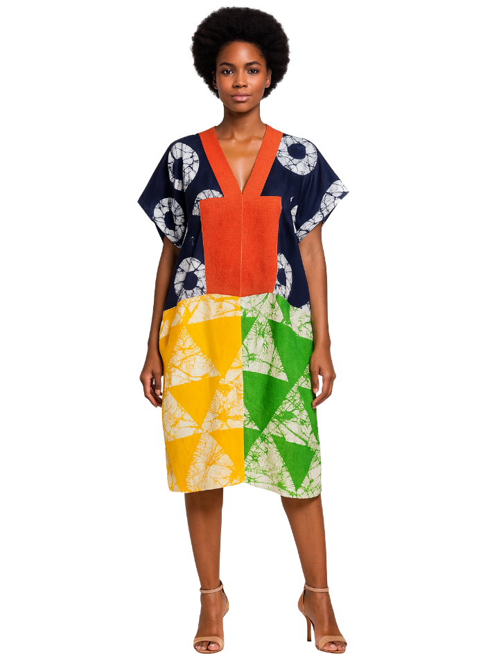 Toyin Adire Inspired Boubou Dress - Image 3