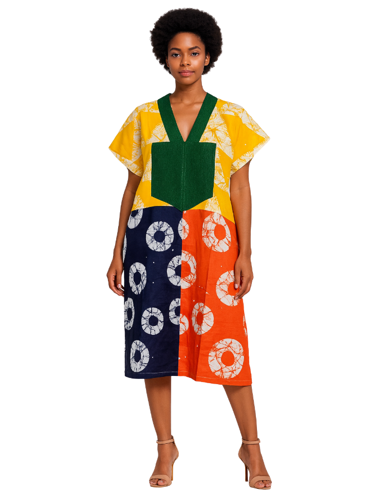 Toyin Adire Inspired Boubou Dress - Image 5