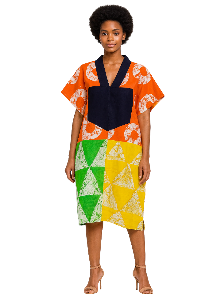 Toyin Adire Inspired Boubou Dress - Image 2