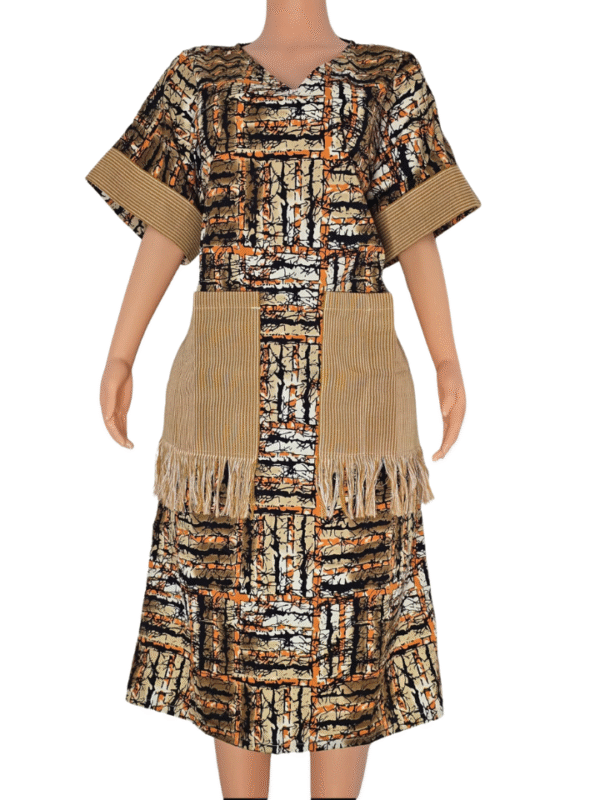 Short Ankara and Asooke Detailed Dress