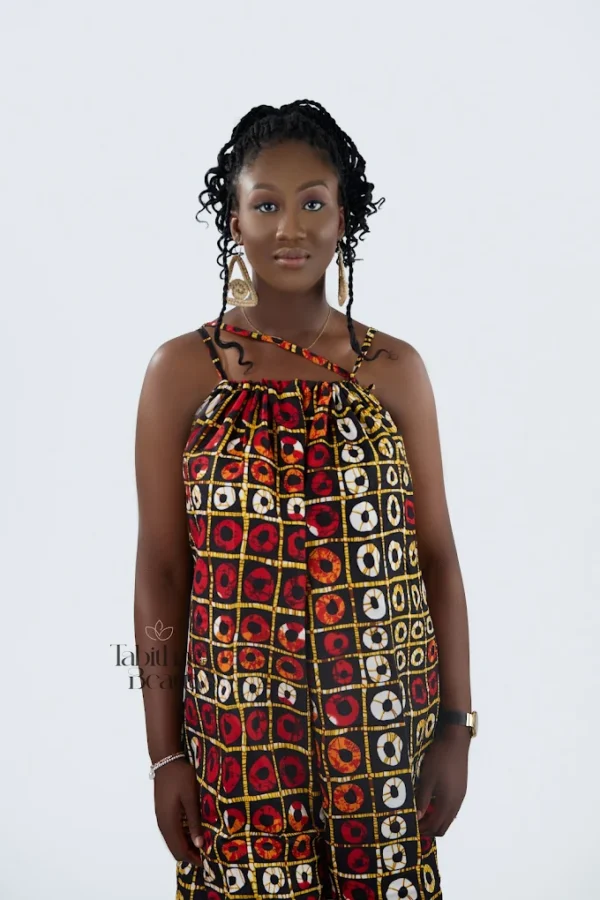 Ladies Black Afro Asooke Jumpsuit