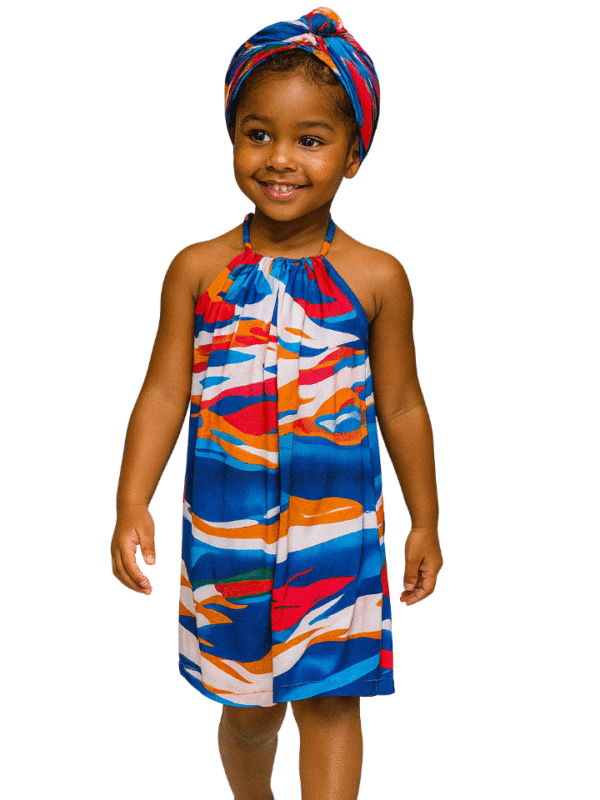 Girl wearing backless crepe gown