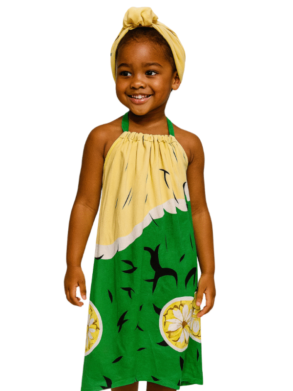 Girl wearing crepe gown