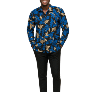 Man wearing ankara shirt