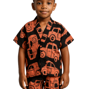 Boy wearing boubou top and shorts