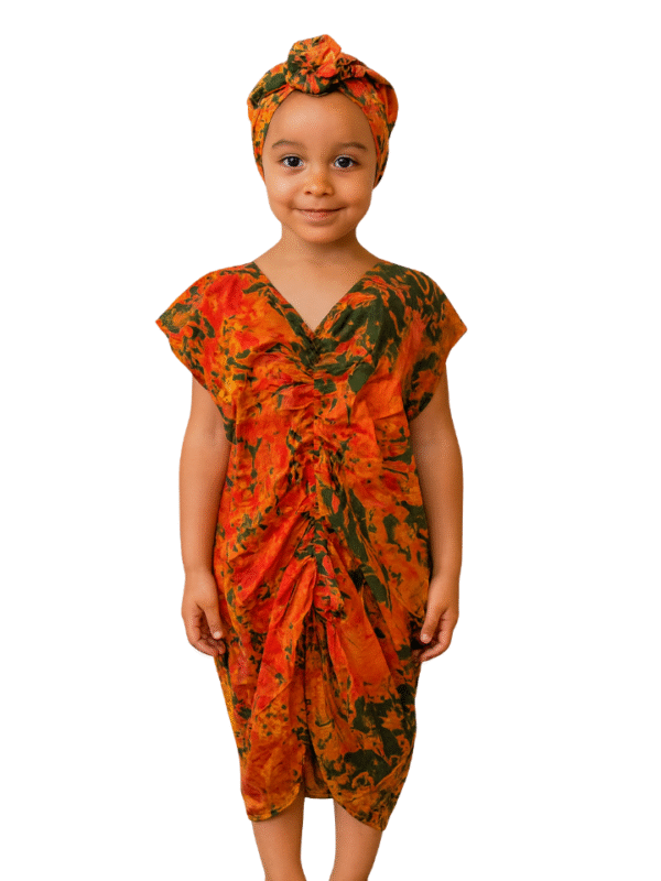 Girl in stylish boubou dress