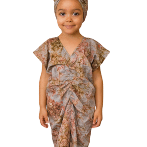 Girl in stylish boubou dress