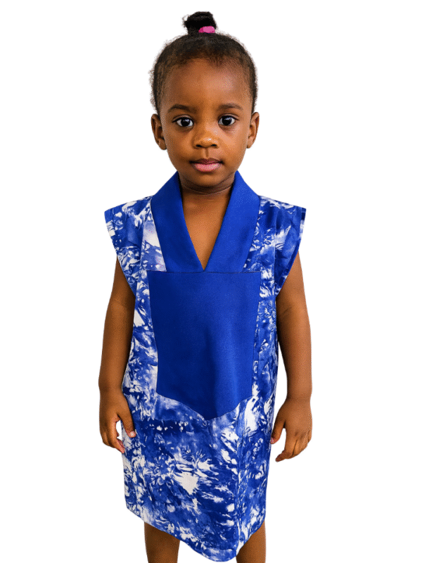 Girl wearing adire boubou