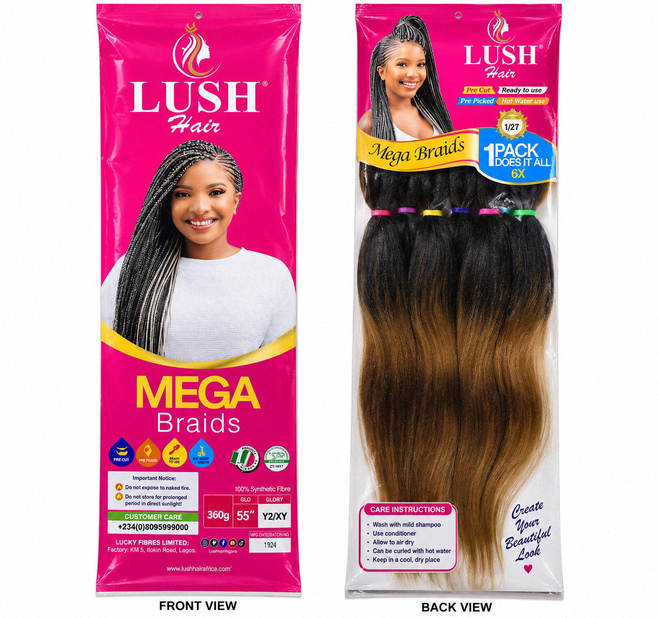 Lush Hair Mega Braids – 6X Mega Pack