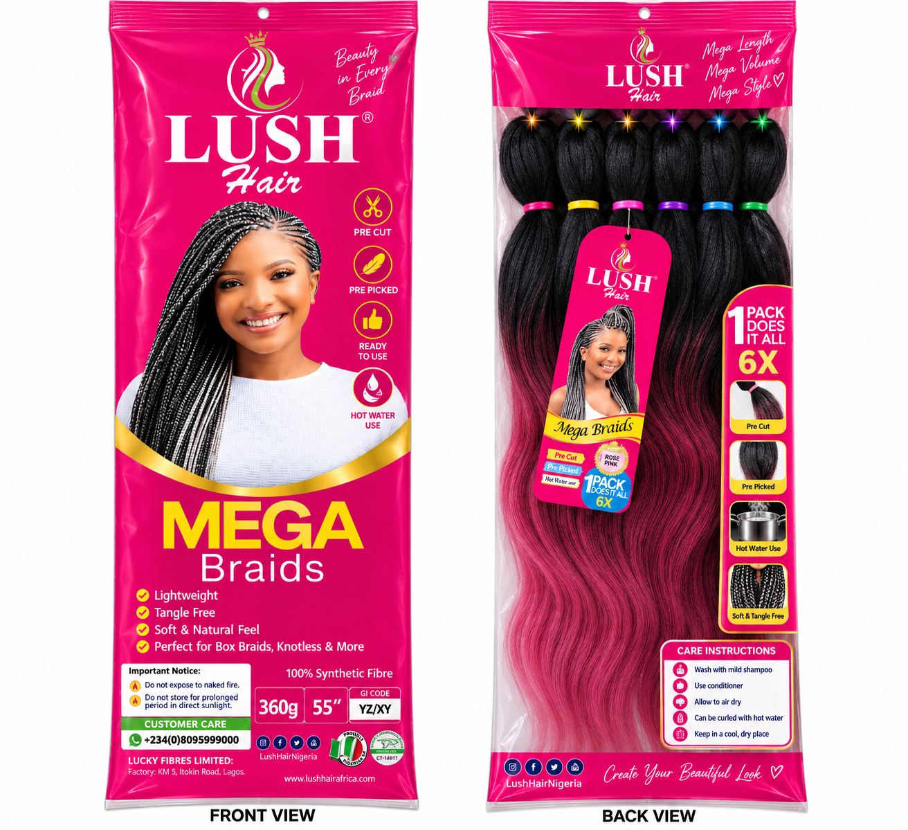 Lush Hair Mega Braids – 6X Mega Pack - Image 4