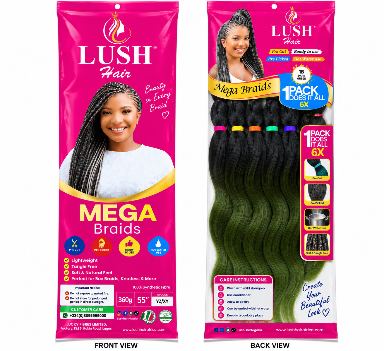 Lush Hair Mega Braids – 6X Mega Pack - Image 3
