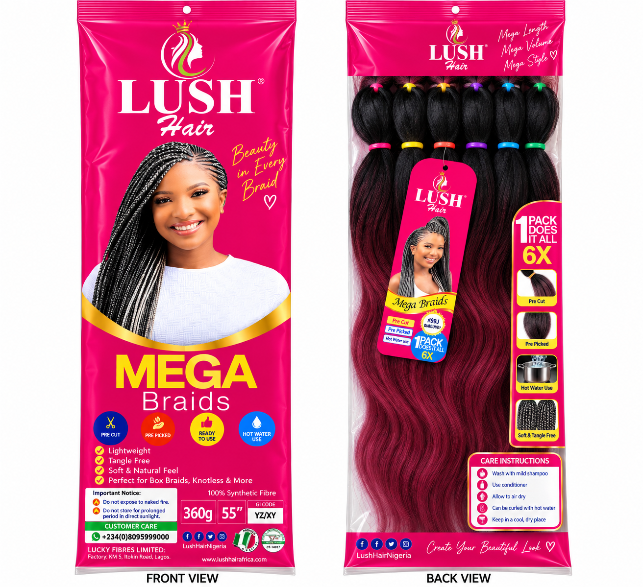 Lush Hair Mega Braids – 6X Mega Pack - Image 5