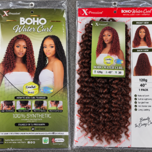 X-Pression Boho Water Curl Crochet Braid 40in 120g Dark Brown