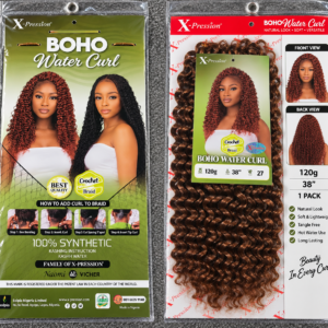 X-Pression Boho Water Curl Crochet Braid Synthetic Hair Extension 38in 120g