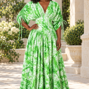 ADETOLA Long batwing dress