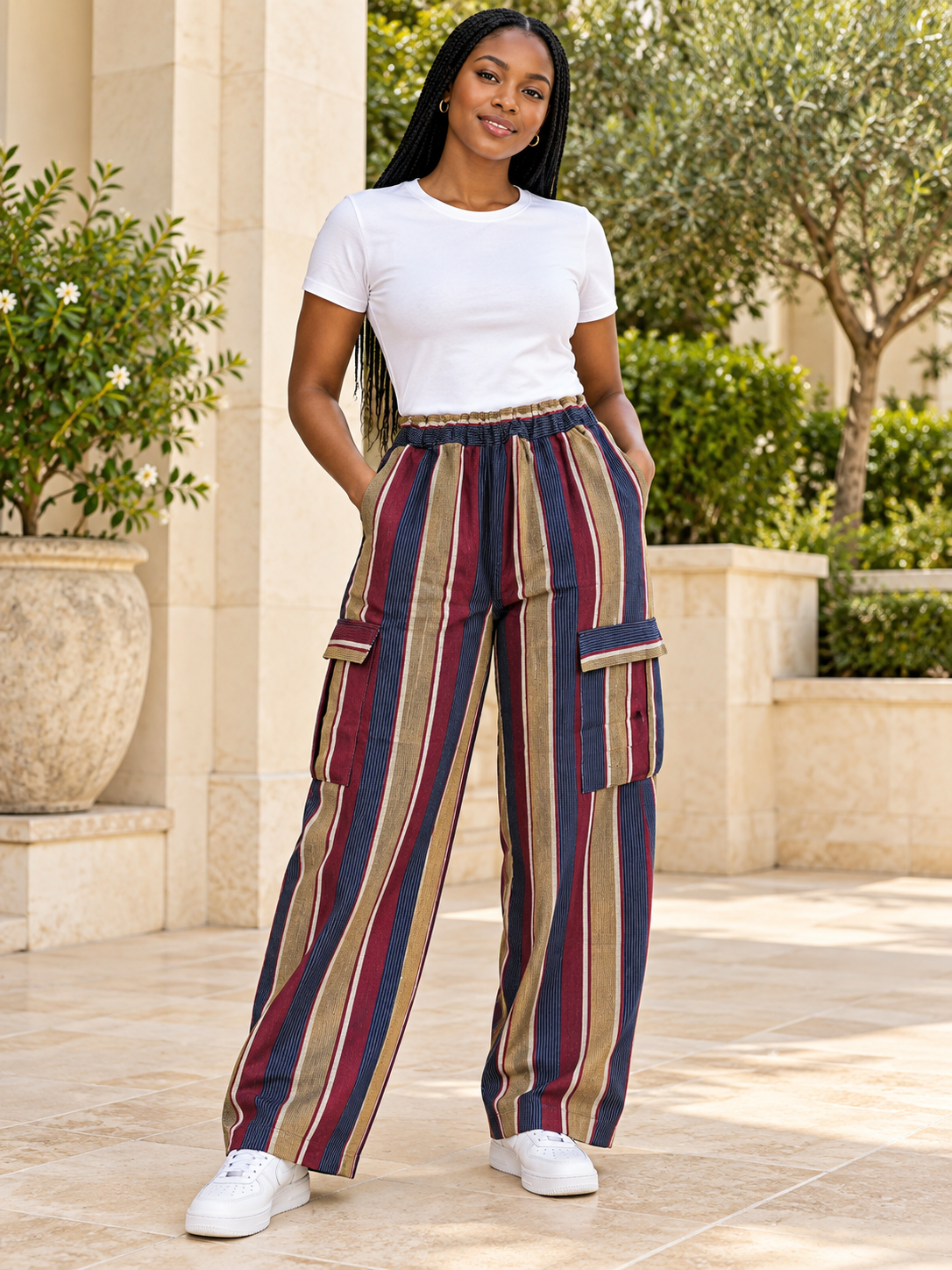 AYOMIDE UNISEX Asooke cargo pants - Image 4