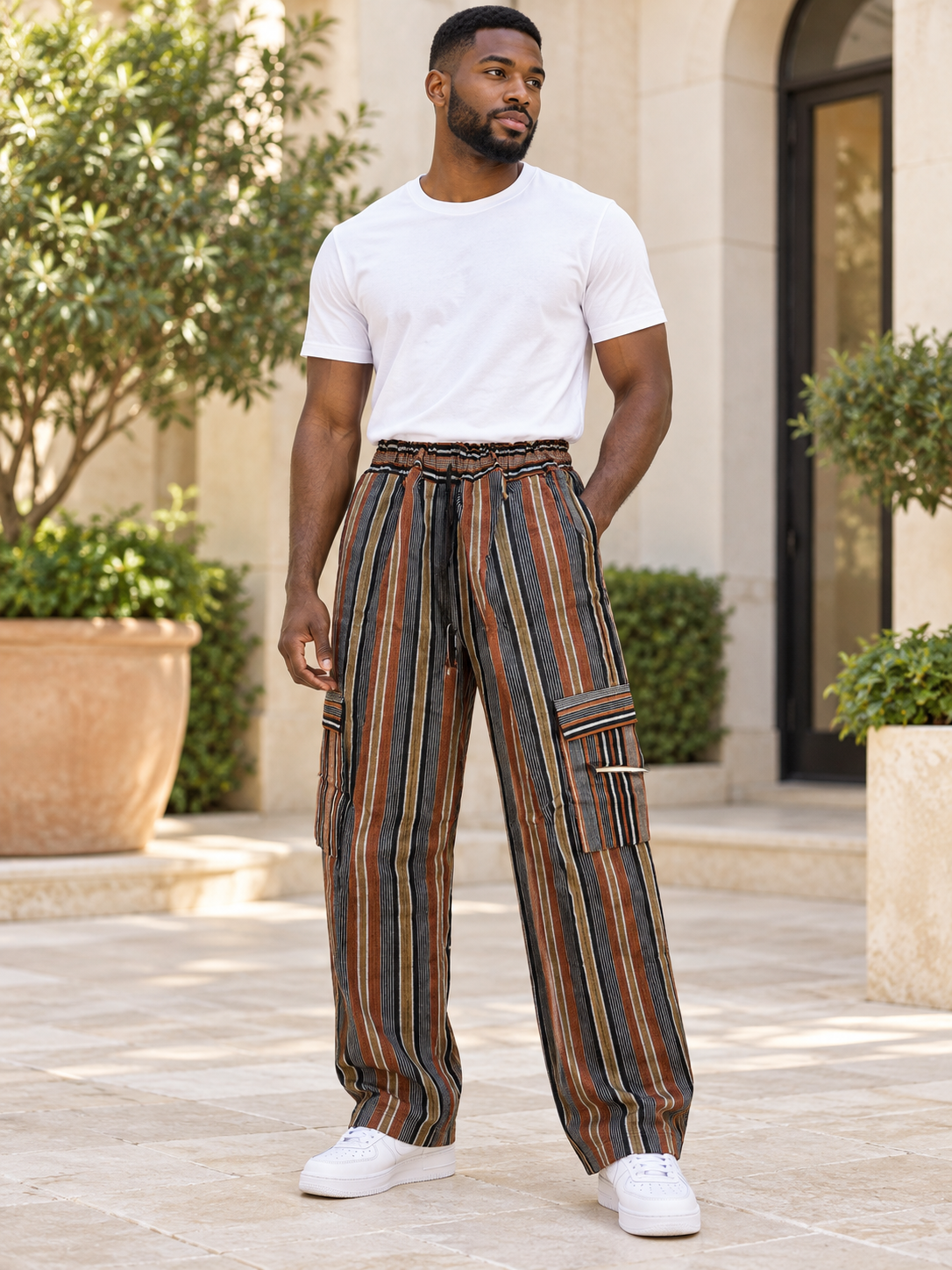 AYOMIDE UNISEX Asooke cargo pants - Image 2