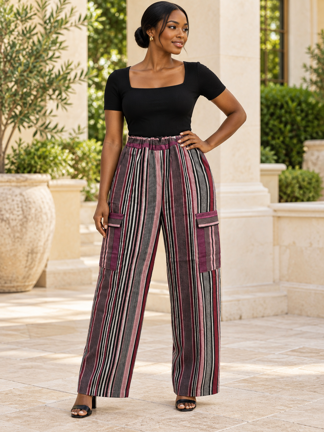 AYOMIDE UNISEX Asooke cargo pants - Image 5
